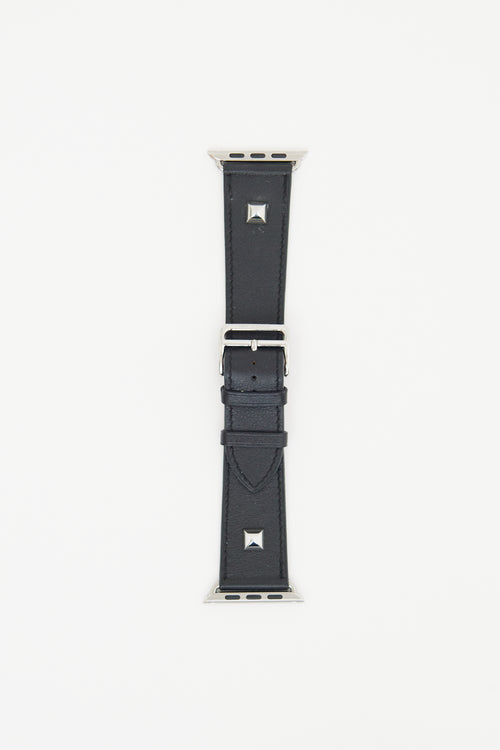 Hermès Noir Swift Medor Apple Watch Leather Strap