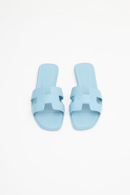 Hermès Bleu Littoral Oran Sandal