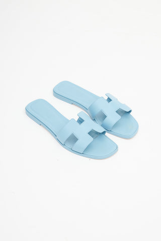 Hermès Bleu Littoral Oran Sandal