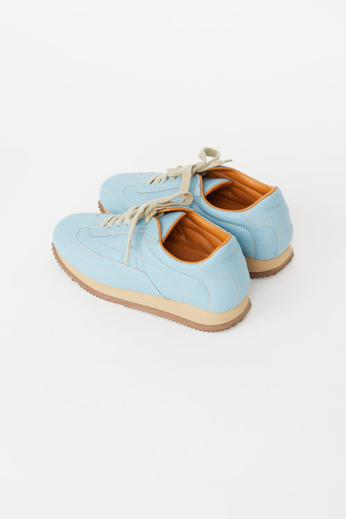 Hermès Blue Leather Quick H Sneaker