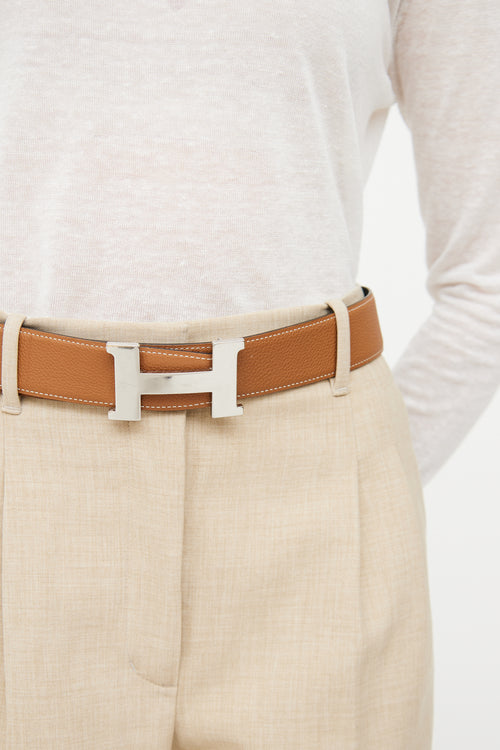 Hermès Brown 
Black Reversible H Belt