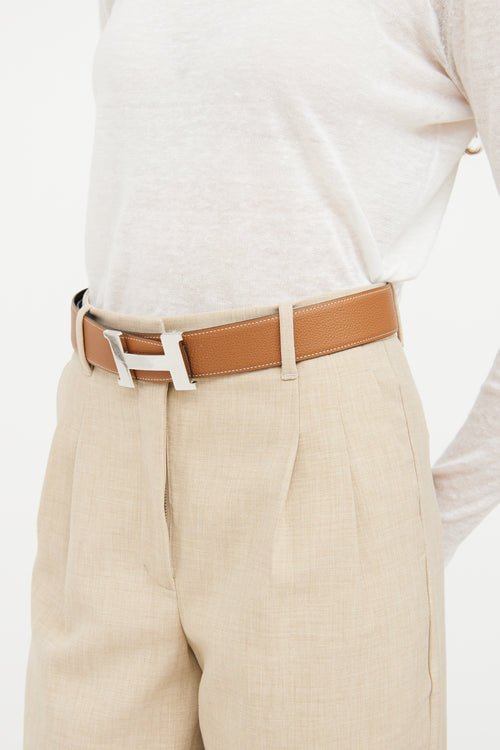 Hermès Brown 
Black Reversible H Belt