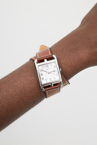 Hermès Brown Fauve Barenia Cape Cod Watch