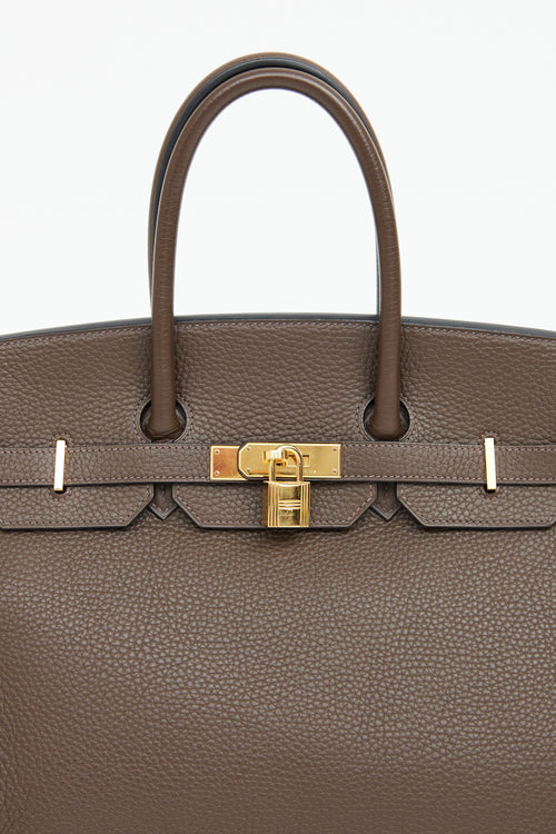 Hermès Cocoa Togo Birkin 35 Bag