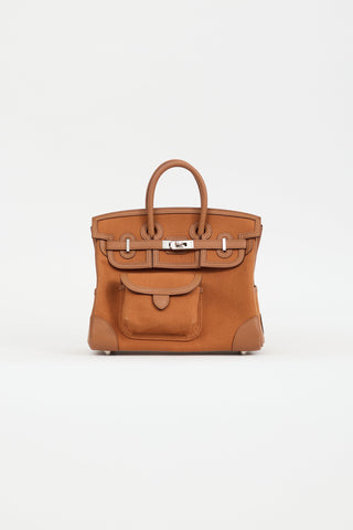 Hermès 2022 Gold Toile Goeland 
Swift Leather Birkin Cargo 25 Bag