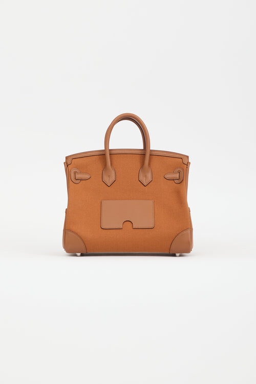 Hermès 2022 Gold Toile Goeland 
Swift Leather Birkin Cargo 25 Bag