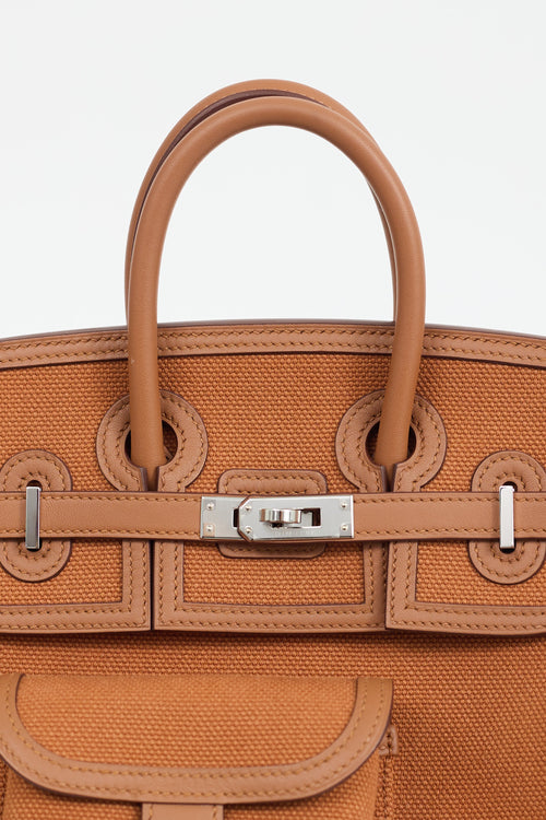 Hermès 2022 Gold Toile Goeland 
Swift Leather Birkin Cargo 25 Bag