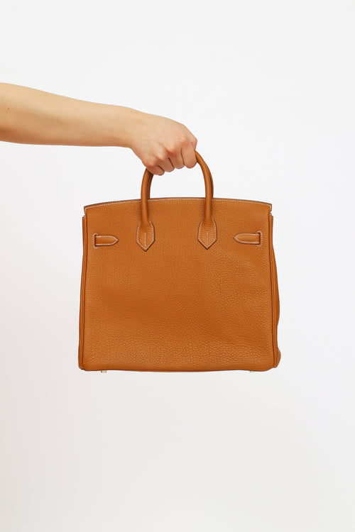 Hermès Haut à Courroies Birkin 32mm Gold Fjord Leather Bag