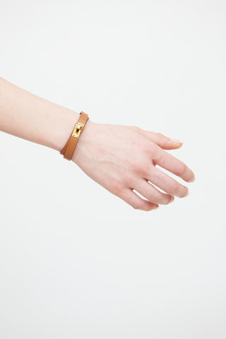 Hermès Gold Swift Mini Kelly Double Tour Bracelet