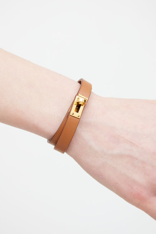 Hermès Gold Swift Mini Kelly Double Tour Bracelet