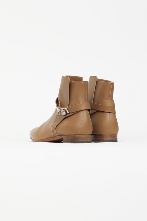 Hermès Brown Leather Neo Boot