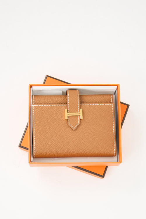 Hermès Brown Leather Bearn Wallet