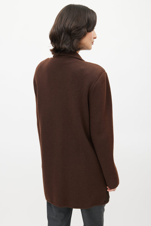 Hermès Brown Suede Knit Coat