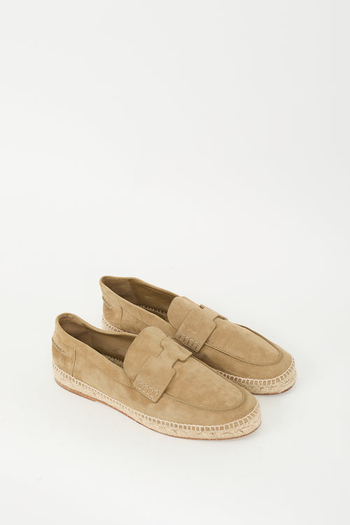 Hermès Brown Suede Trip Espadrille Loafer