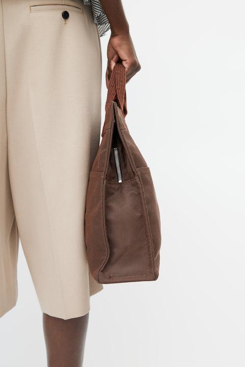 Hermès Brown Toile Herline Tote