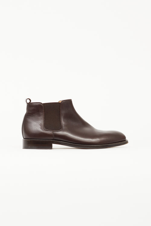 Hermès Brown Leather Chelsea Boot