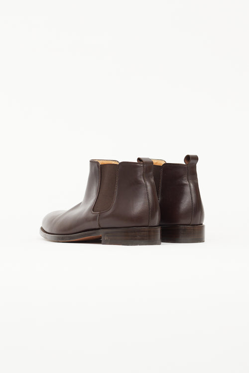 Hermès Brown Leather Chelsea Boot