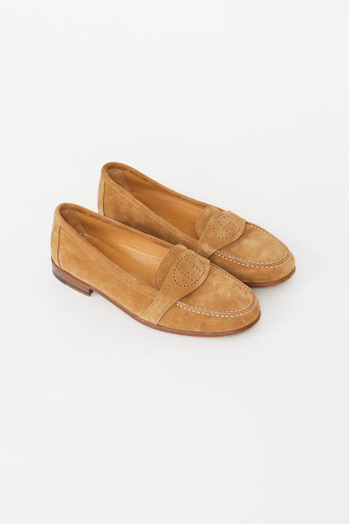 Hermès Brown Perforated H Loafer