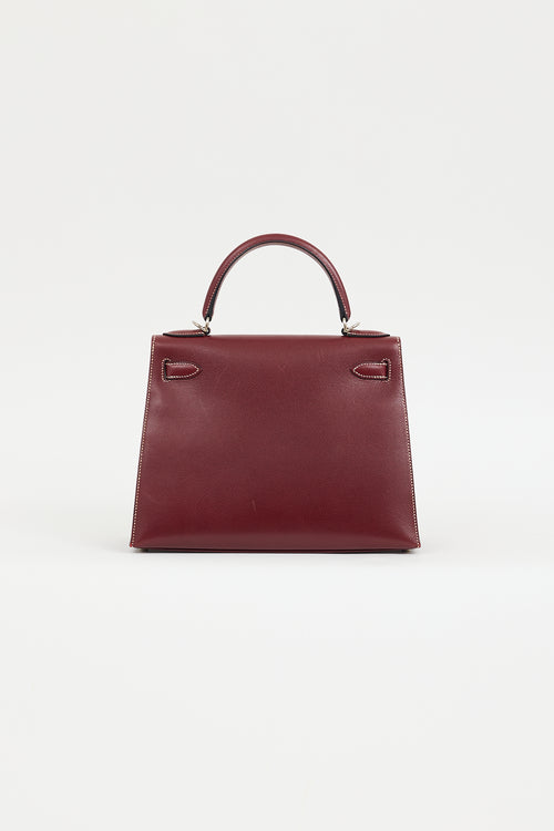 Hermès 2002 Rouge Lisse Kelly Sellier 28 Bag