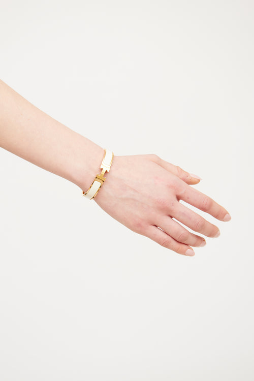 Hermès Craie 
Gold Clic H Bracelet