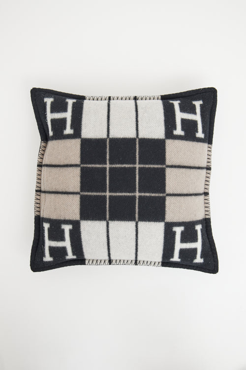 Hermès Écru Noir Avalon III Pillow