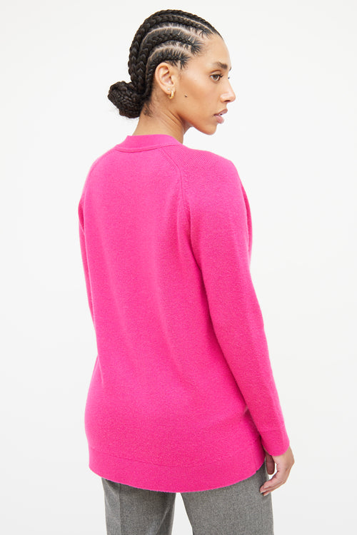 Hermès Fuchsia Cashmere Button Cardigan