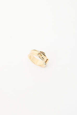 Hermès Gold Bijouterie Fantaisie Scarf Ring