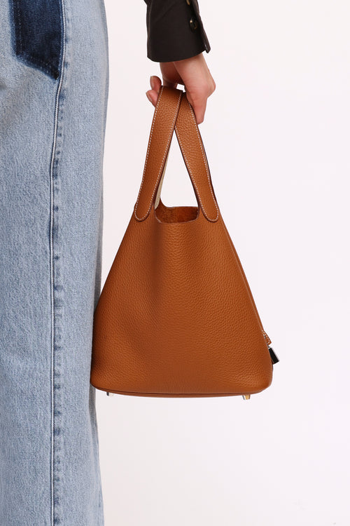 Hermès Brown Golda Nata Verso Picotin Lock  Bag