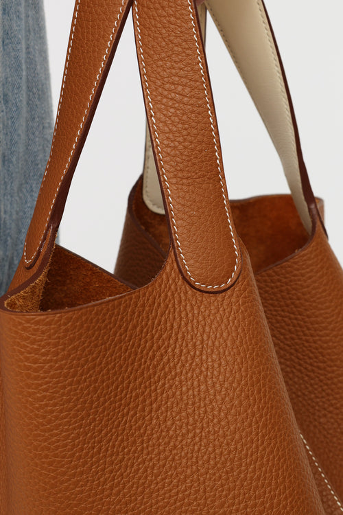 Hermès Brown Golda Nata Verso Picotin Lock  Bag