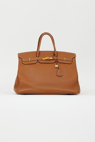 Hermès 2002 Gold Clemence Leather Birkin 40 Bag