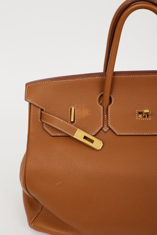 Hermès 2002 Gold Clemence Leather Birkin 40 Bag