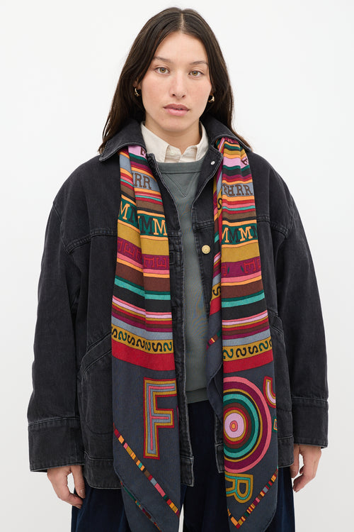 Hermès Green 
Multicolour Tohu Bohu Scarf