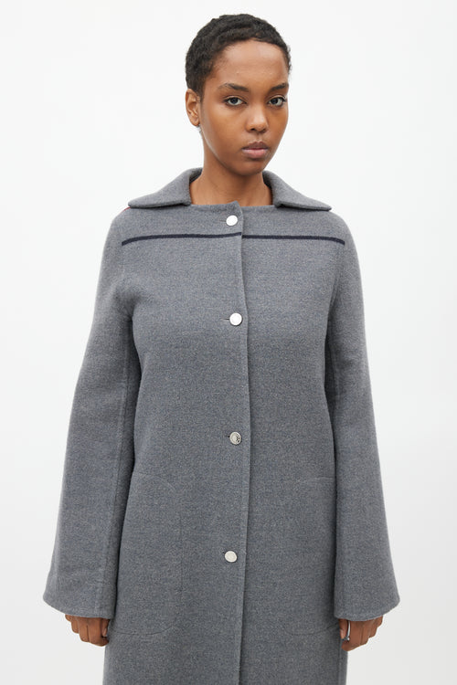 Hermès Grey Cashmere Oversized Coat