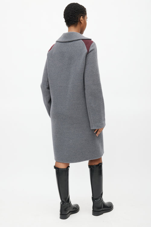 Hermès Grey Cashmere Oversized Coat