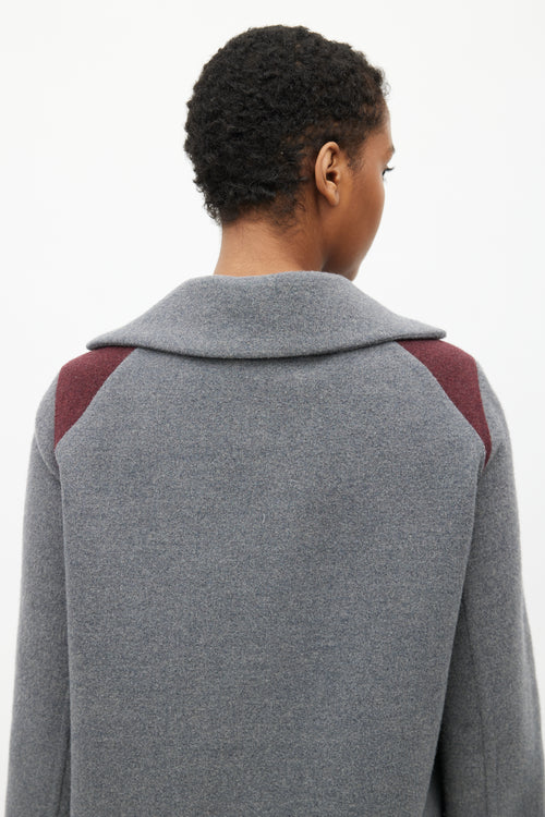 Hermès Grey Cashmere Oversized Coat