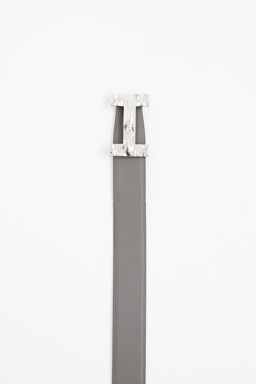 Hermès Grey Belt Buckle Reversible Belt