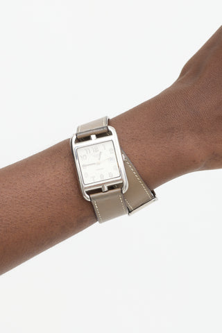 Hermès Grey 
Silver Barenia Cape Cod Watch