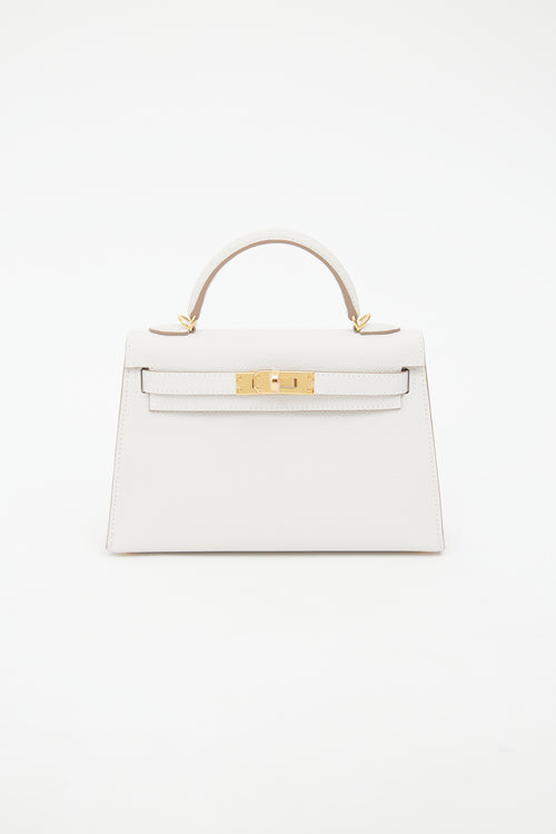 Hermes Gris Pale Epsom Mini Kelly Bag