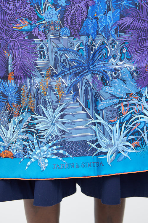 Hermès Jardin A Sintra Silk Twill Scarf