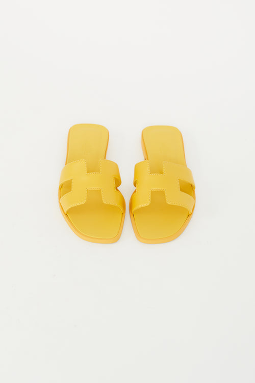 Hermès Jaune Topaze Oran Sandal