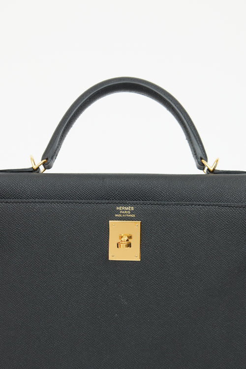 Hermès Noir Kelly Epsom Sellier 32 Bag