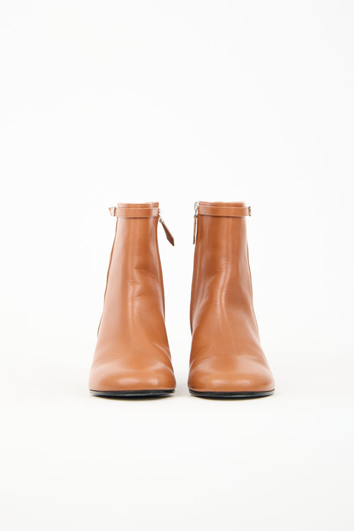 Hermès Brown Leather Imperial 50 Ankle Boot