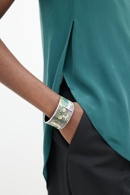 Hermès Multicolour Cachemire De Tamara Print Bangle