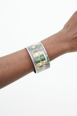 Hermès Multicolour Cachemire De Tamara Print Bangle