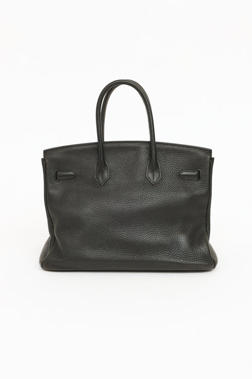 Hermes Noir Birkin Togo 35 Bag