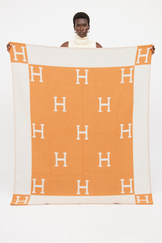 Hermès Écru Potiron Avalon Throw Blanket