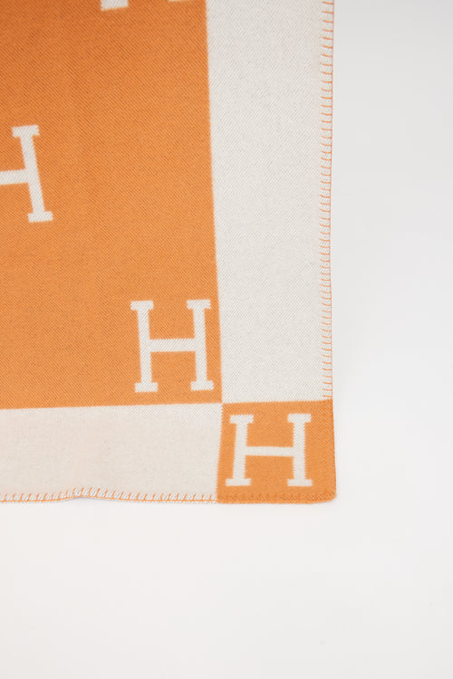 Hermès Écru Potiron Avalon Throw Blanket