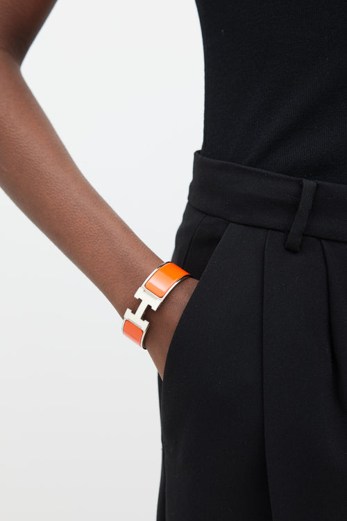 Hermès Orange Fruite Clic Clac H Bracelet