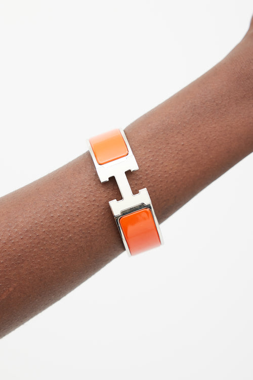 Hermès Orange Fruite Clic Clac H Bracelet