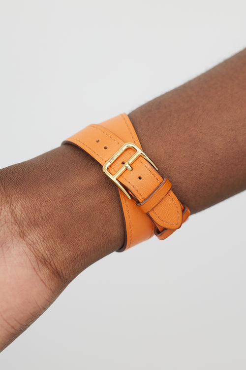 Hermès Orange 
Gold Heure H Watch